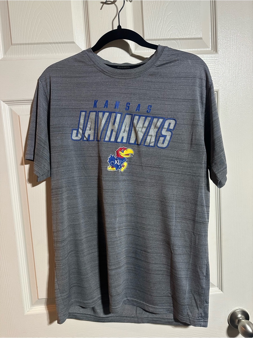 Kansas Jayhawks Gray Short-Sleeve Performance Tee